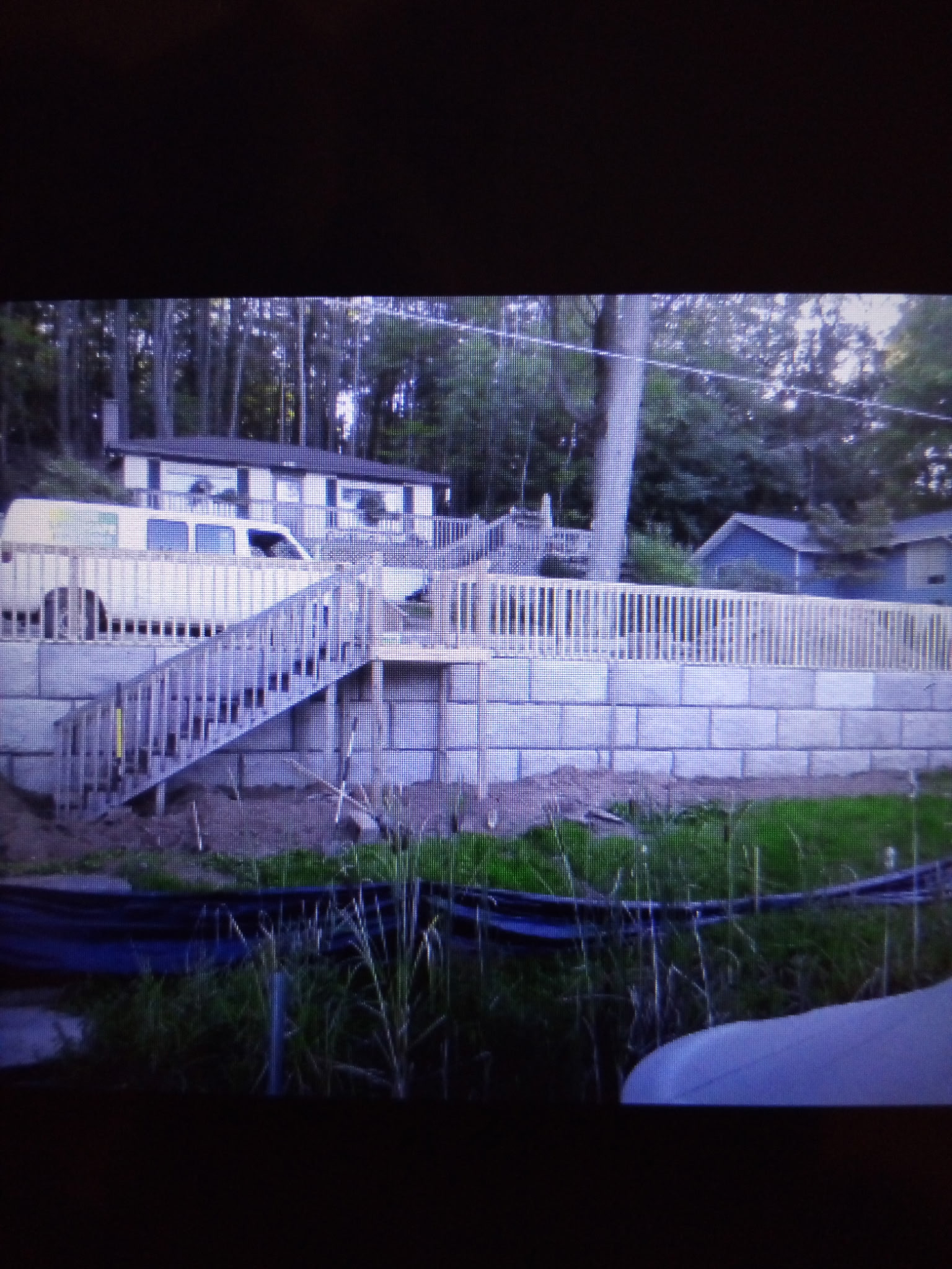Seawall installation along waterfront property